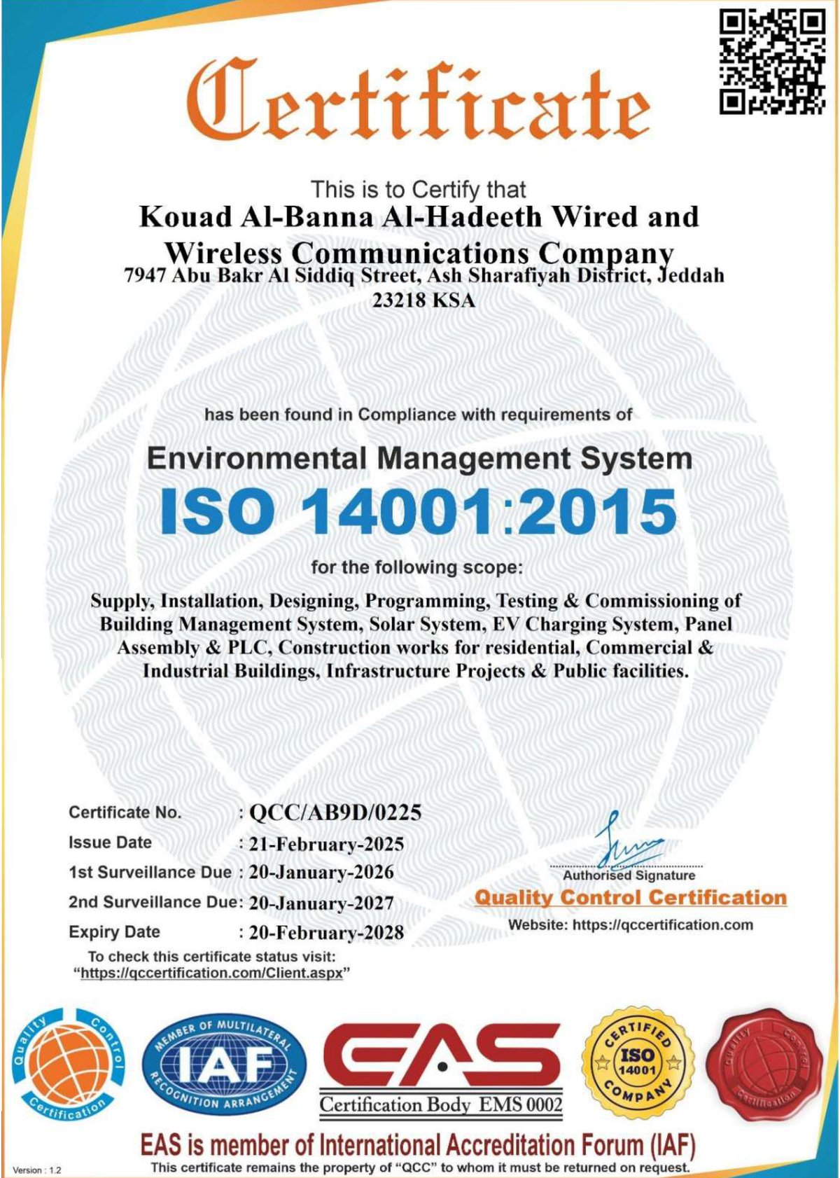 ISO 14001:2015 — Environmental Management